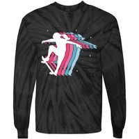 Skater Girl Skateboarder Skateboarding Gift Tie-Dye Long Sleeve Shirt