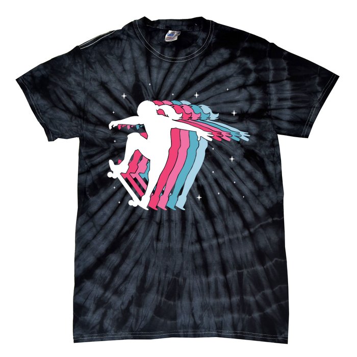 Skater Girl Skateboarder Skateboarding Gift Tie-Dye T-Shirt