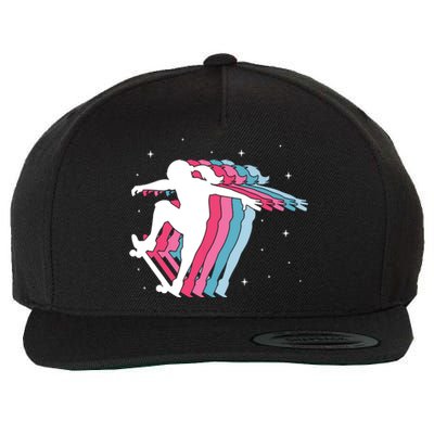 Skater Girl Skateboarder Skateboarding Gift Wool Snapback Cap