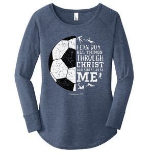 Soccer Gifts Sayings Christian Women's Perfect Tri Tunic Long Sleeve Shirt