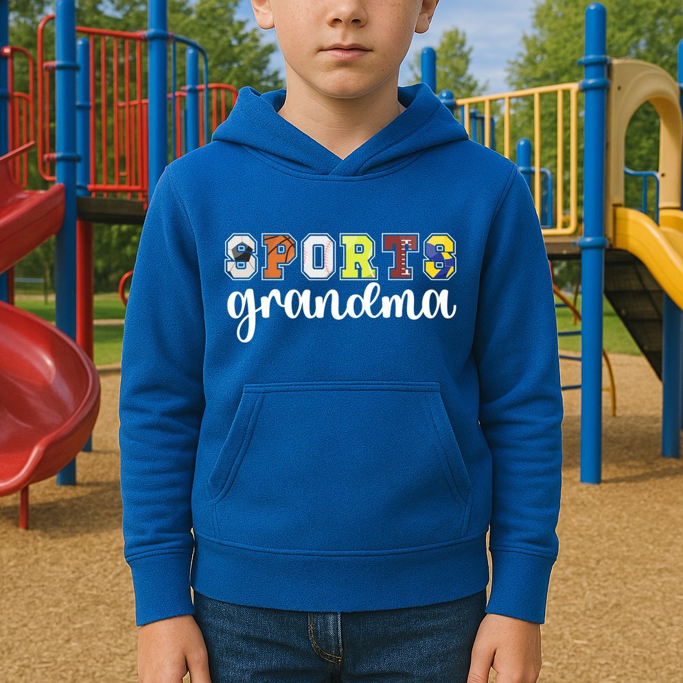 Sports Grandma Sports Grandmother Sport Grandma Gift Kids Hoodie