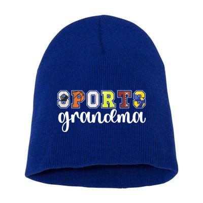 Sports Grandma Sports Grandmother Sport Grandma Gift Short Acrylic Beanie