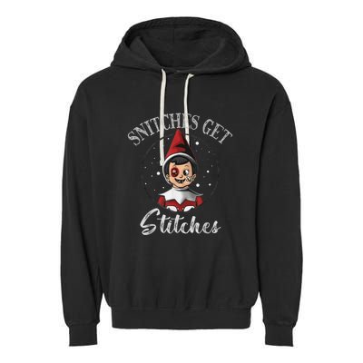 SNITCHES GET STITCHES Garment-Dyed Fleece Hoodie