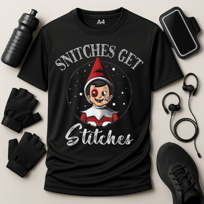 SNITCHES GET STITCHES Cooling Performance Crew T-Shirt