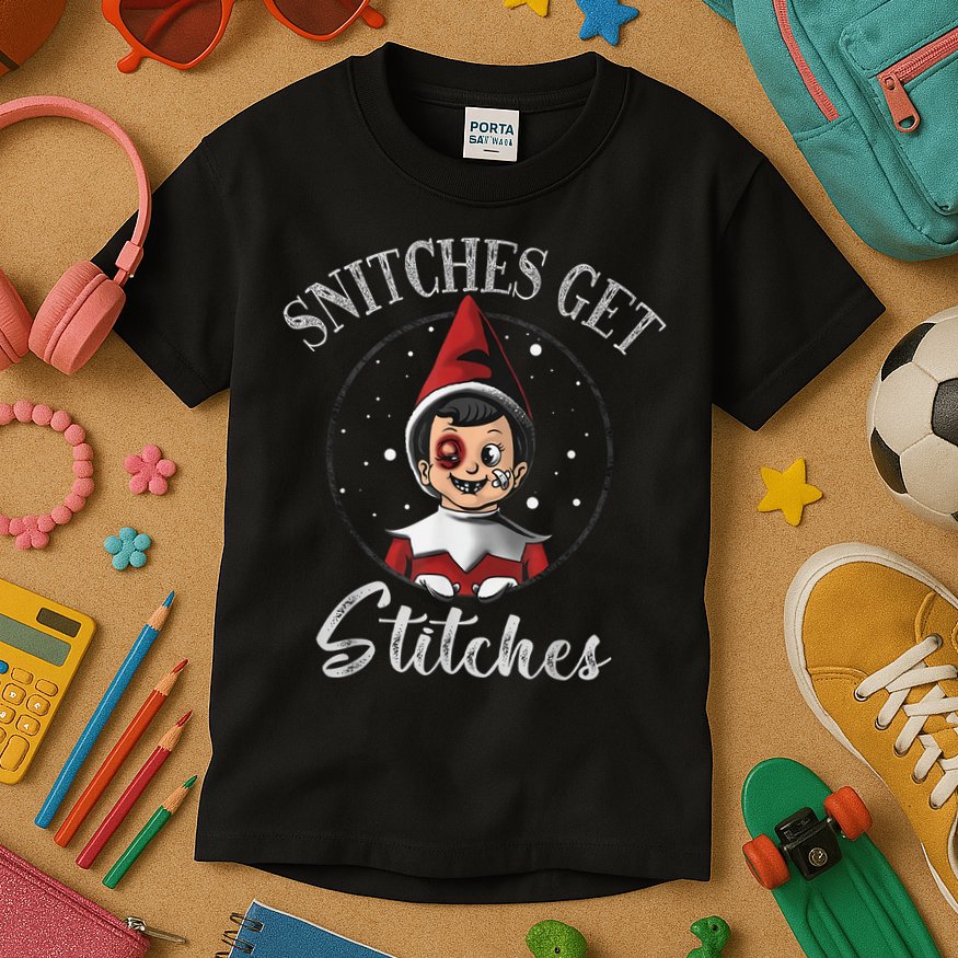 SNITCHES GET STITCHES Kids T-Shirt