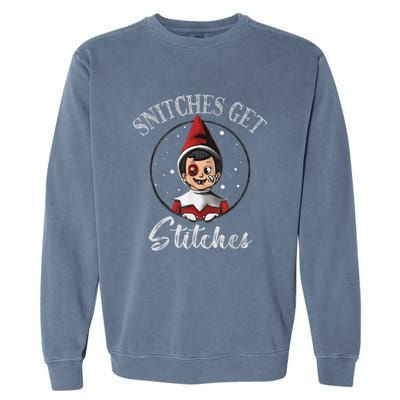 SNITCHES GET STITCHES Garment-Dyed Sweatshirt