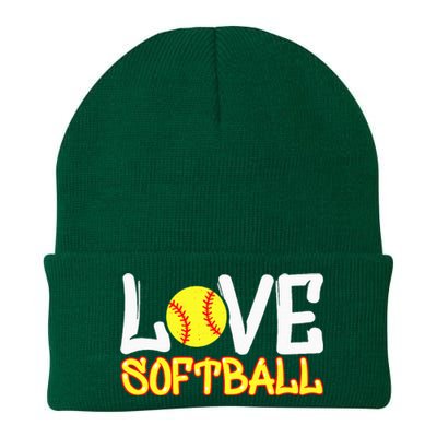 Softball Graphic Saying Knit Cap Winter Beanie