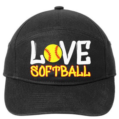 Softball Graphic Saying 7-Panel Snapback Hat