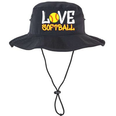 Softball Graphic Saying Legacy Cool Fit Booney Bucket Hat