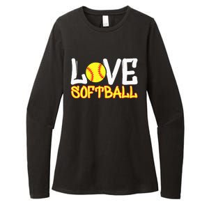 Softball Graphic Saying Womens CVC Long Sleeve Shirt