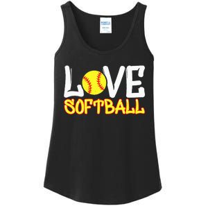 Softball Graphic Saying Ladies Essential Tank