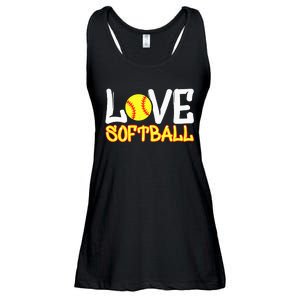 Softball Graphic Saying Ladies Essential Flowy Tank