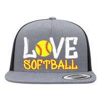 Softball Graphic Saying Flat Bill Trucker Hat