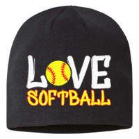 Softball Graphic Saying Sustainable Beanie