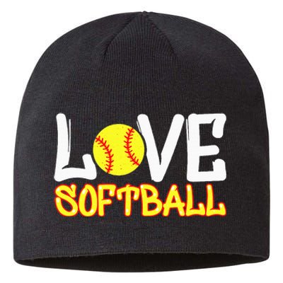 Softball Graphic Saying Sustainable Beanie