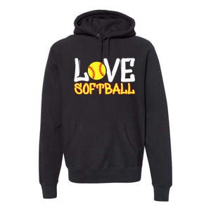 Softball Graphic Saying Premium Hoodie