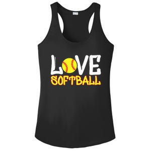 Softball Graphic Saying Ladies PosiCharge Competitor Racerback Tank