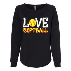 Softball Graphic Saying Womens California Wash Sweatshirt