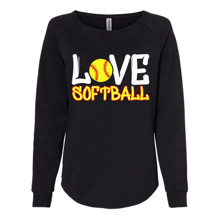 Softball Graphic Saying Womens California Wash Sweatshirt