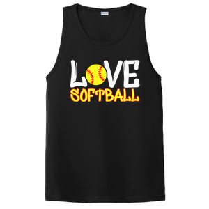 Softball Graphic Saying PosiCharge Competitor Tank