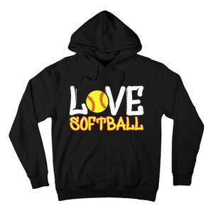 Softball Graphic Saying Tall Hoodie