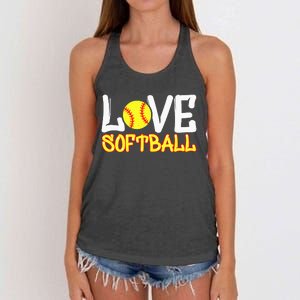 Softball Graphic Saying Women's Knotted Racerback Tank