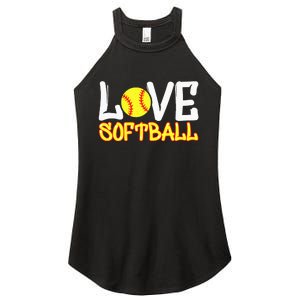 Softball Graphic Saying Women's Perfect Tri Rocker Tank