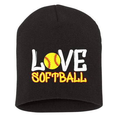 Softball Graphic Saying Short Acrylic Beanie