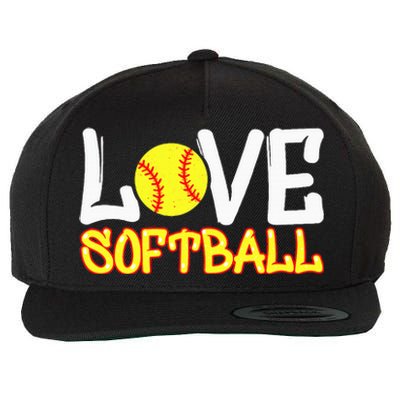 Softball Graphic Saying Wool Snapback Cap