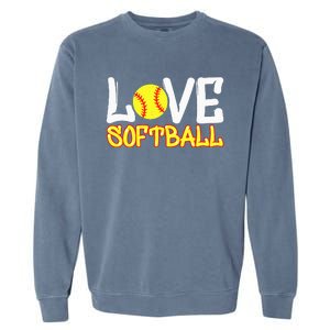 Softball Graphic Saying Garment-Dyed Sweatshirt