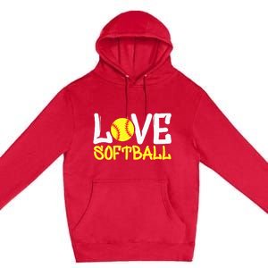 Softball Graphic Saying Premium Pullover Hoodie