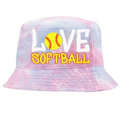 Softball Graphic Saying Tie-Dyed Bucket Hat