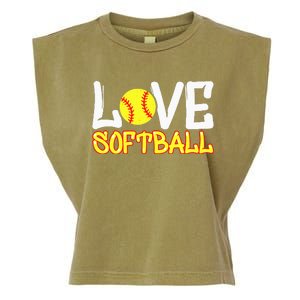 Softball Graphic Saying Garment-Dyed Women's Muscle Tee