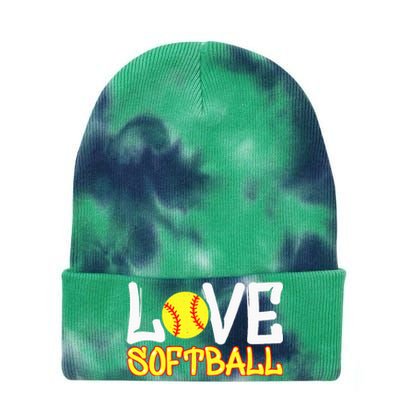 Softball Graphic Saying Tie Dye 12in Knit Beanie