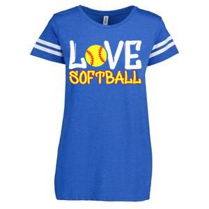 Softball Graphic Saying Enza Ladies Jersey Football T-Shirt