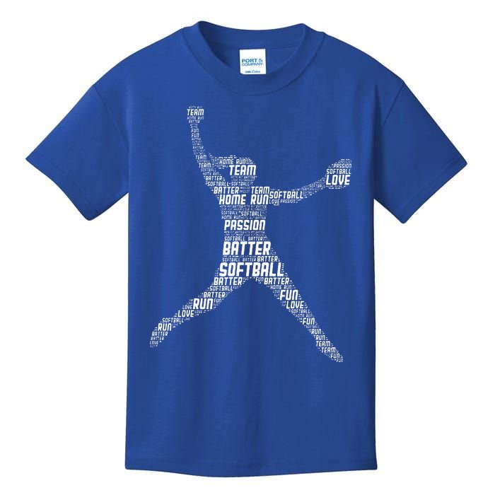 Softball Girl Kids T-Shirt