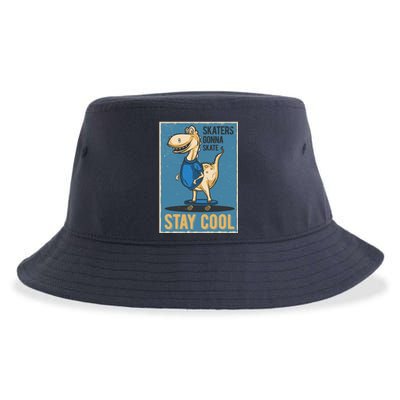 Skaters Gonna Skate Stay Cool Sustainable Bucket Hat