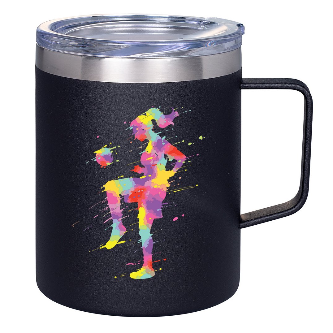 Soccer Girl 12oz Stainless Steel Coffee Mug