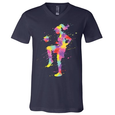 Soccer Girl V-Neck T-Shirt
