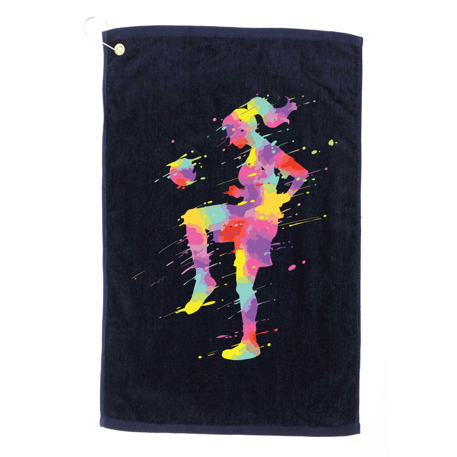 Soccer Girl Golf Towel