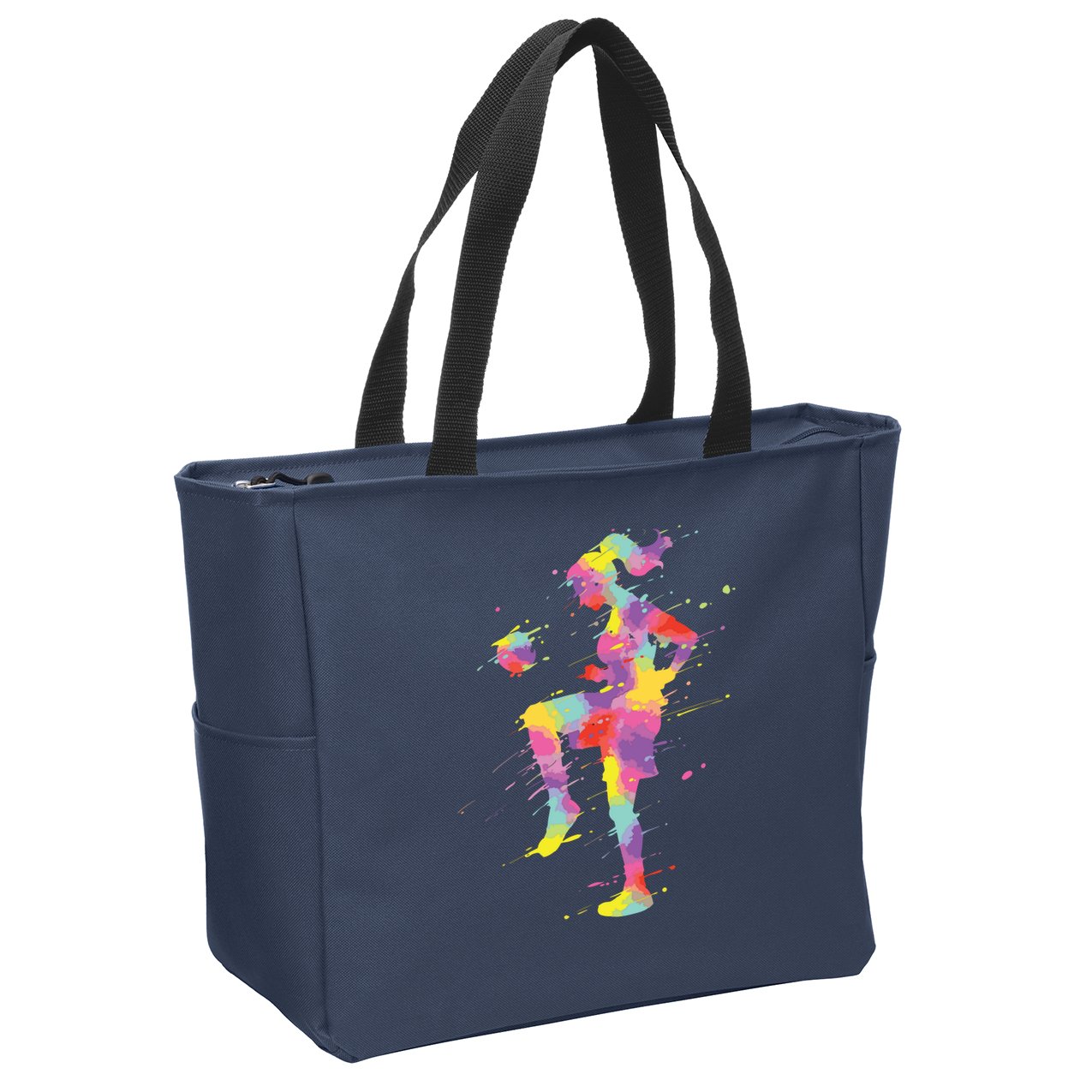 Soccer Girl Zip Tote Bag