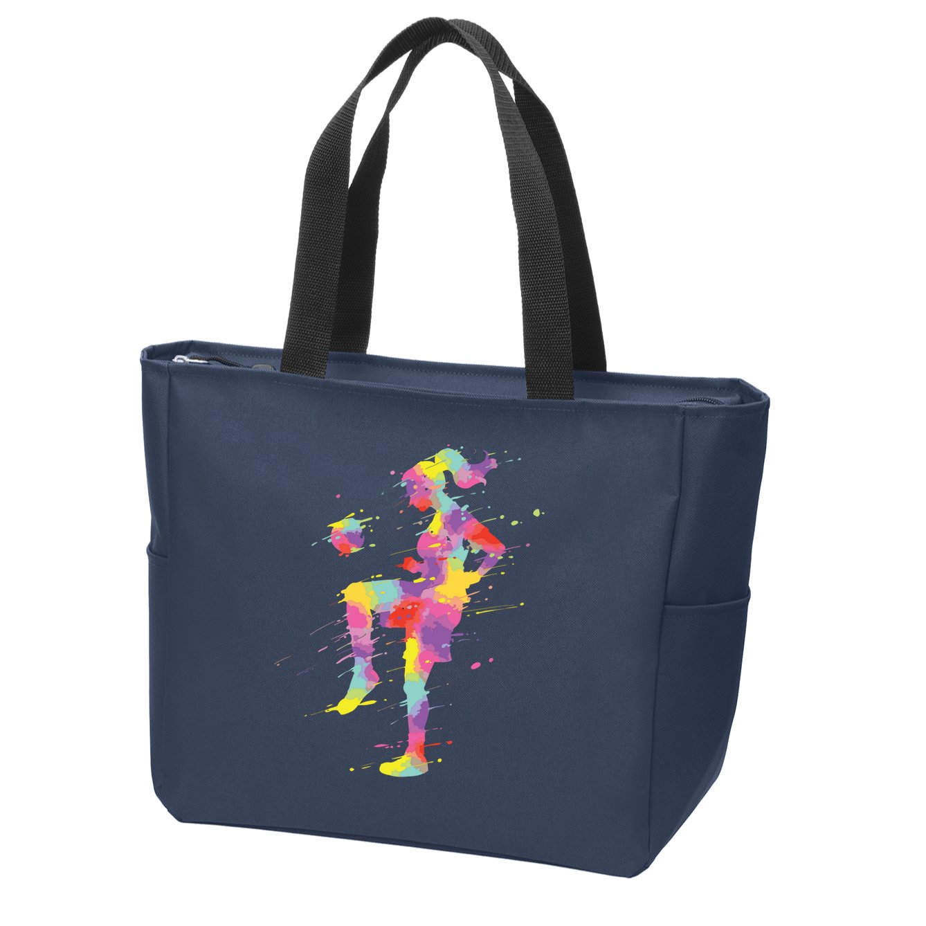 Soccer Girl Zip Tote Bag
