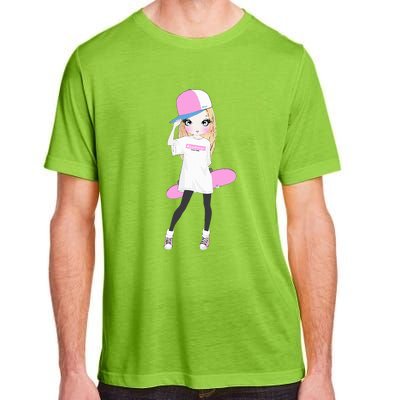 Skater Girl Skateboard Skateboarding Adult ChromaSoft Performance T-Shirt