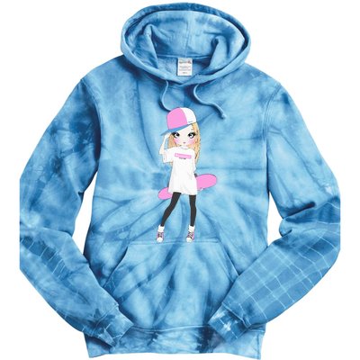 Skater Girl Skateboard Skateboarding Tie Dye Hoodie