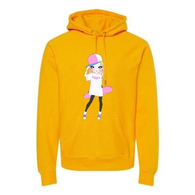 Skater Girl Skateboard Skateboarding Premium Hoodie