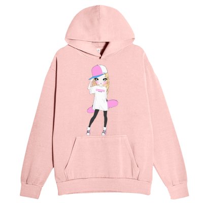 Skater Girl Skateboard Skateboarding Urban Pullover Hoodie