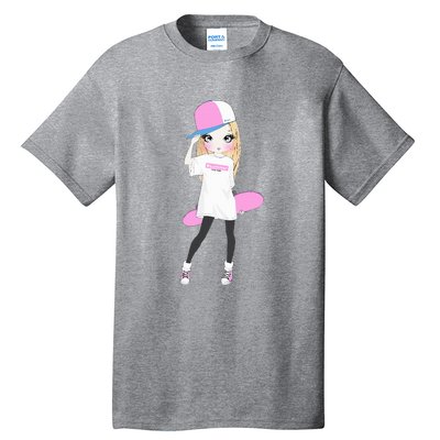 Skater Girl Skateboard Skateboarding Tall T-Shirt