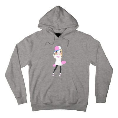 Skater Girl Skateboard Skateboarding Tall Hoodie