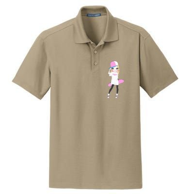 Skater Girl Skateboard Skateboarding Dry Zone Grid Polo