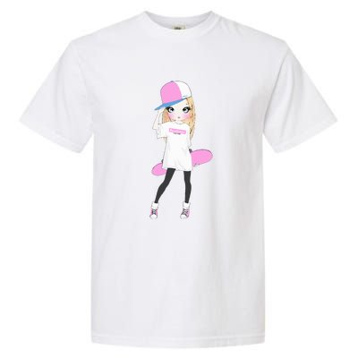 Skater Girl Skateboard Skateboarding Garment-Dyed Heavyweight T-Shirt